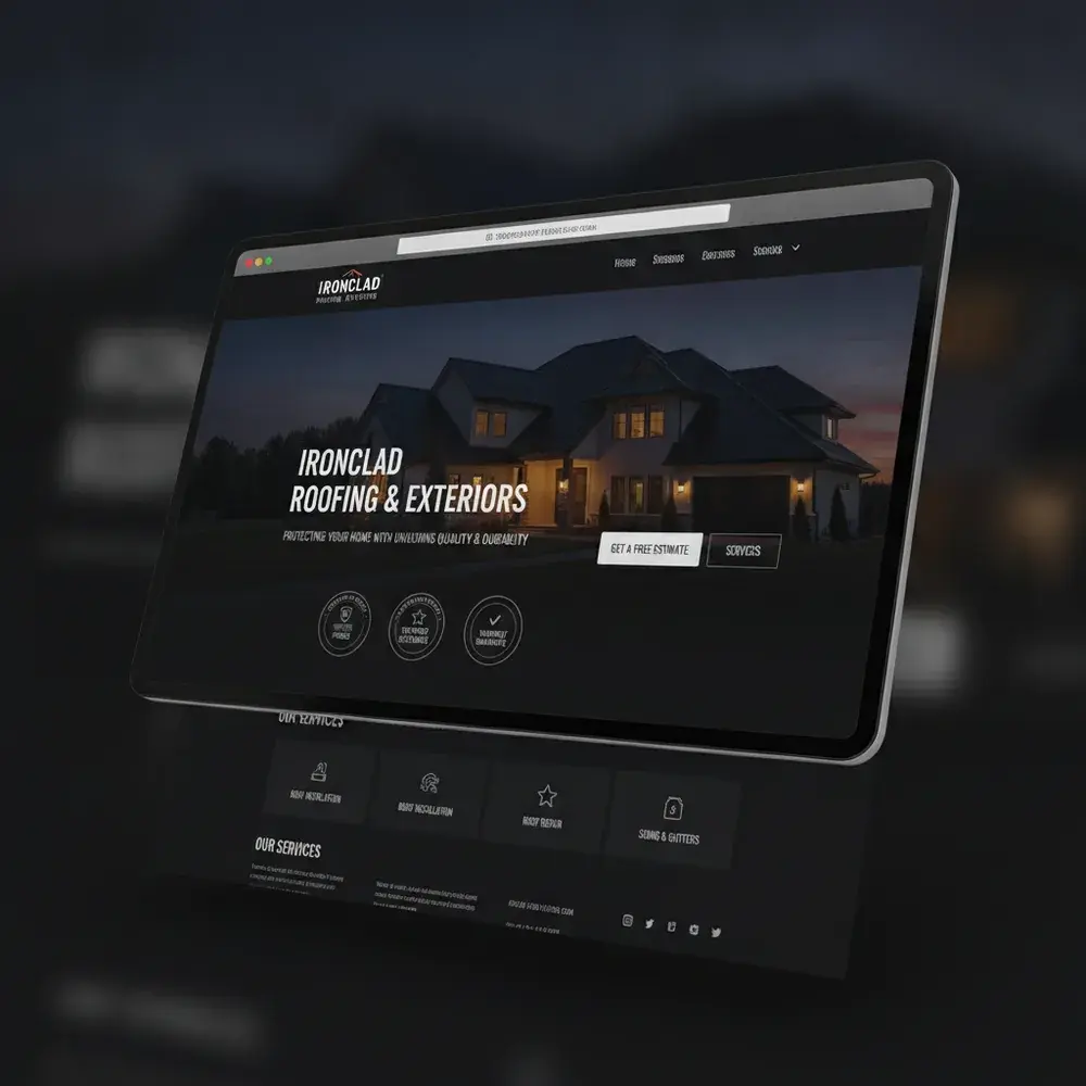Ironclad Roofing website